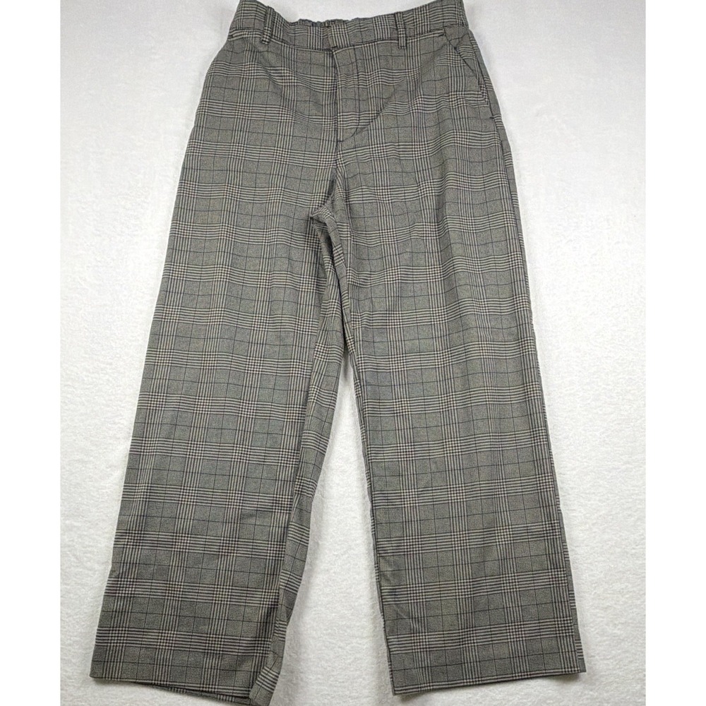 GAP Women's Plaid Wide Leg Trousers Pleated Mid Rise Career Pants Office Siren
